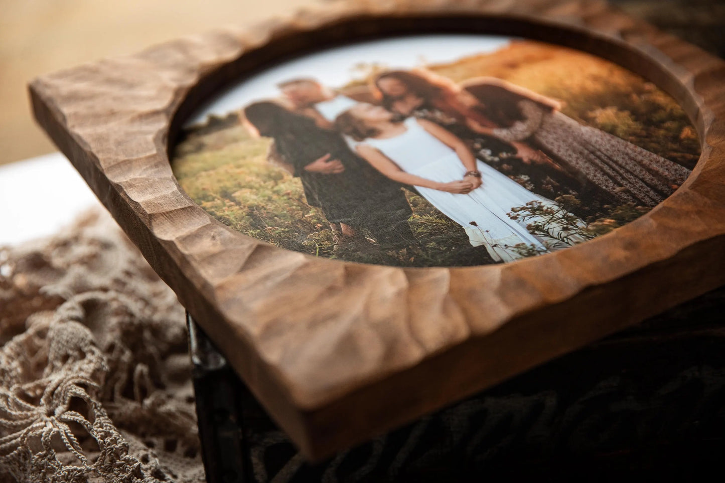 Hand-crafted, Custom Circle Framed Photograph: Your Image Printing Included