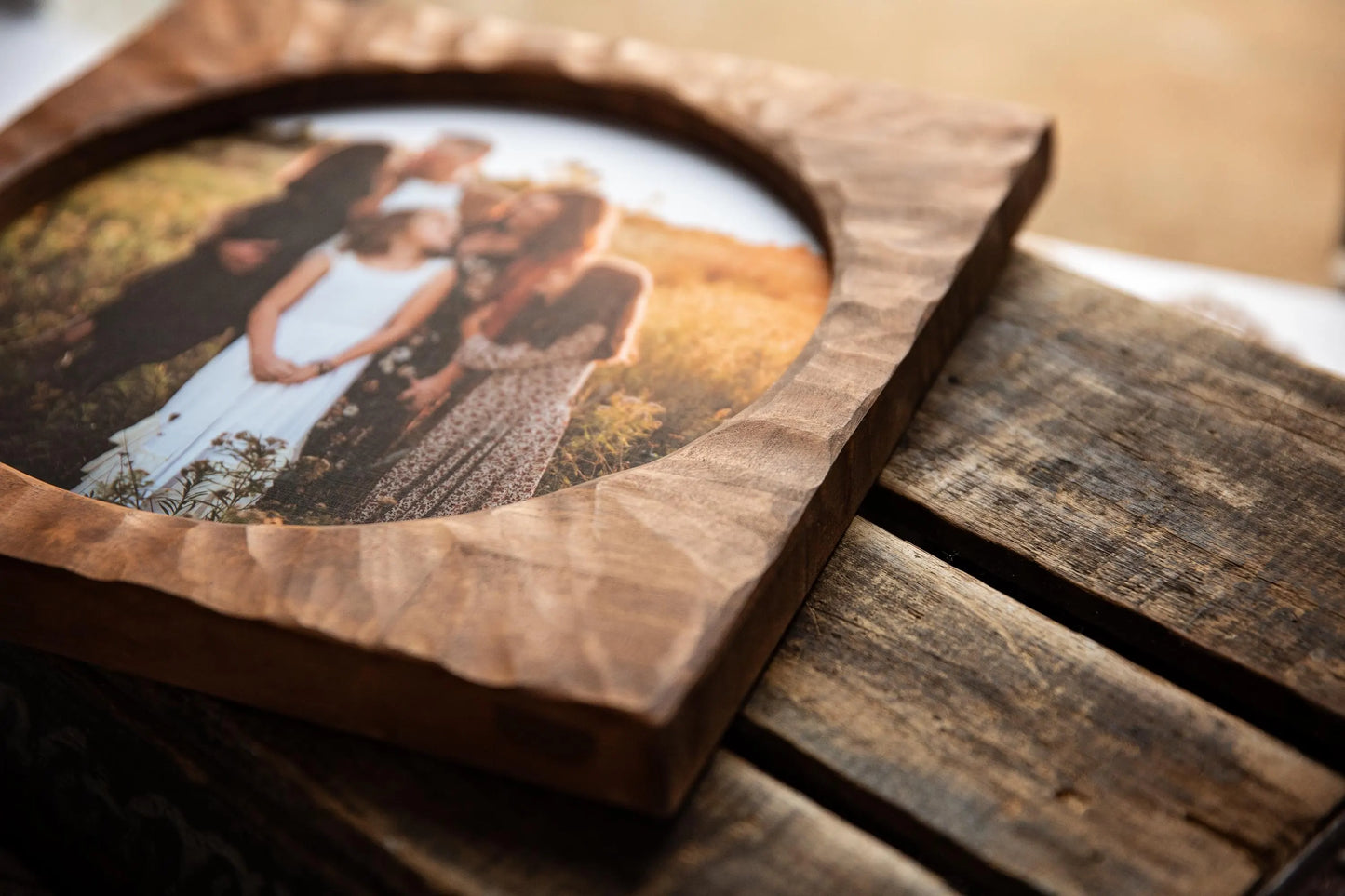 Hand-crafted, Custom Circle Framed Photograph: Your Image Printing Included