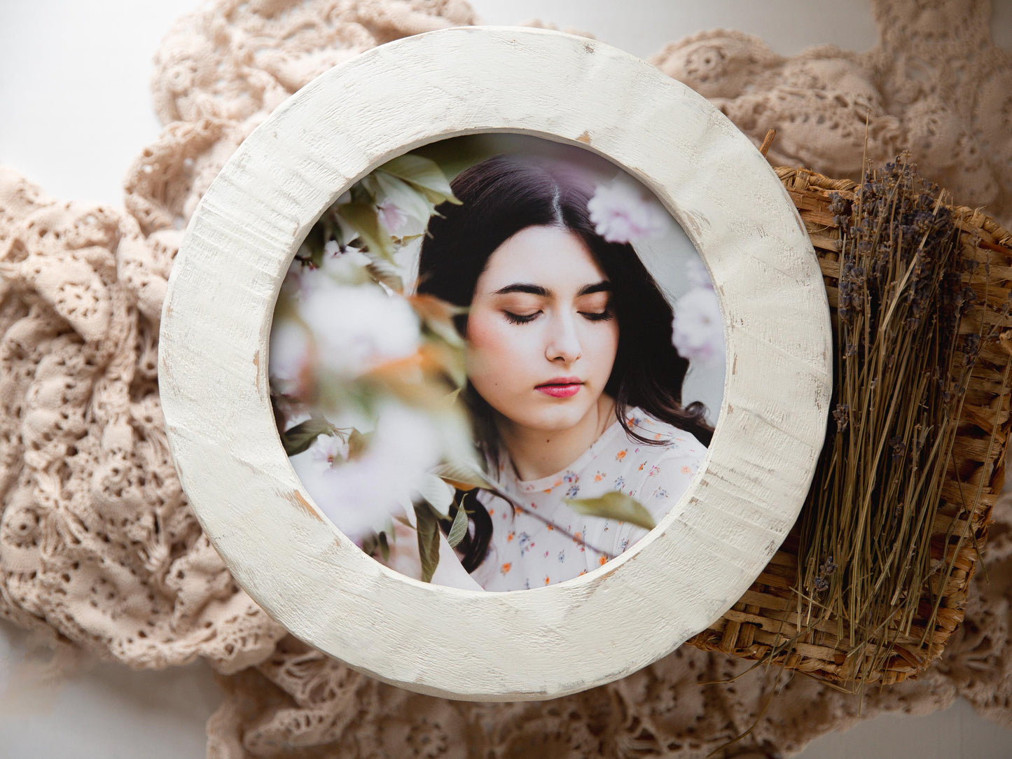 Hand-crafted, Custom Circle Framed Photograph: Your Image Printing Included