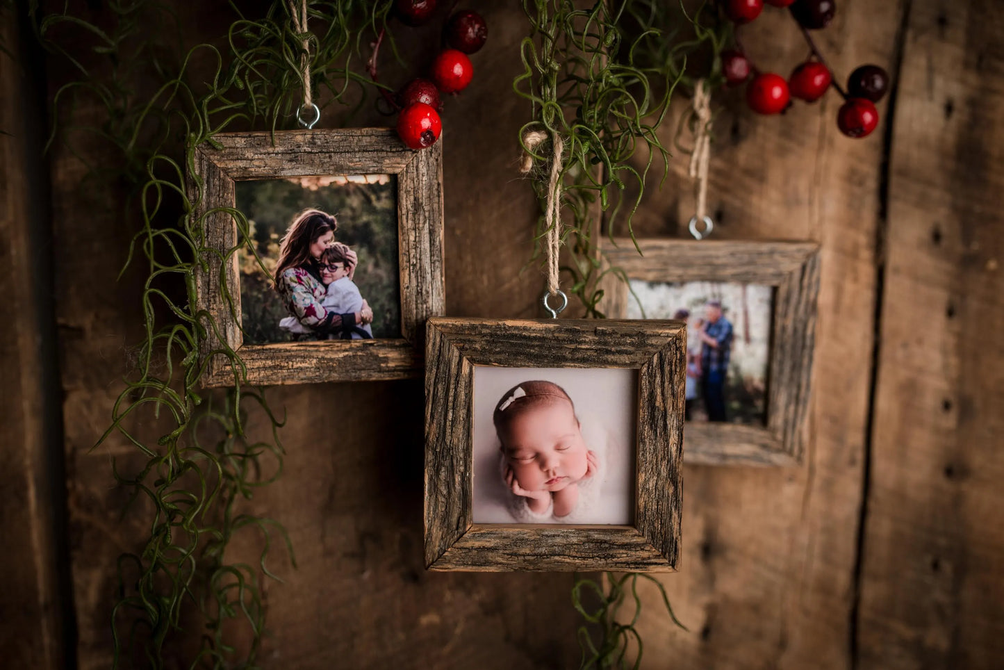 Custom Photo Barnwood Ornament