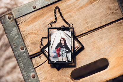Custom Photo Hand Torn Glass Ornaments