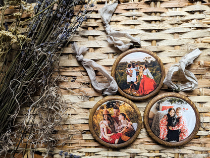 Custom Photo Embroidery Hoop Ornaments