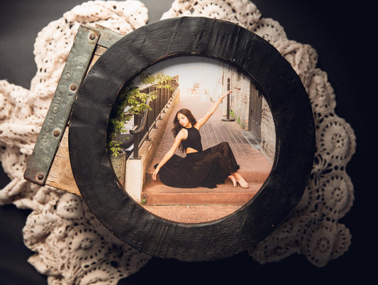 Hand-crafted, Custom Circle Framed Photograph: Your Image Printing Included