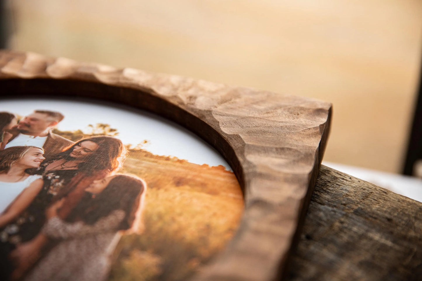 Hand-crafted, Custom Circle Framed Photograph: Your Image Printing Included